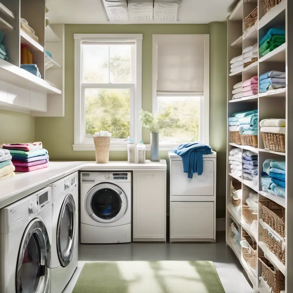 Laundry collected and room tidier