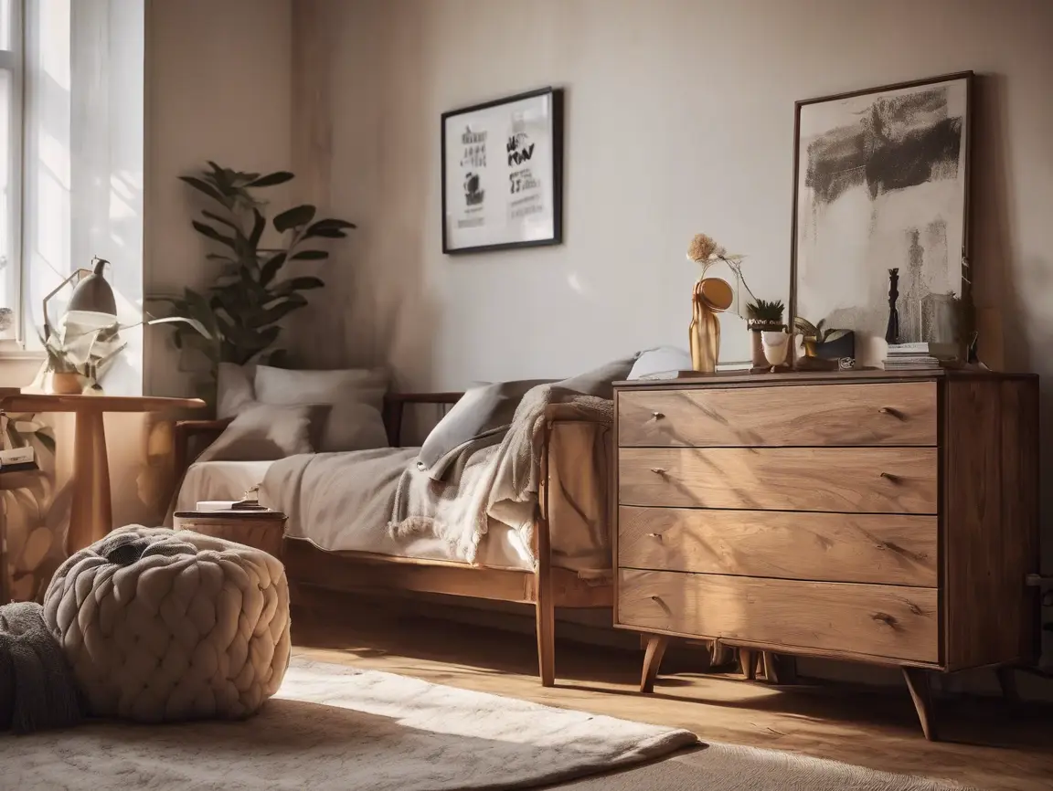Tidy one surface or side table before and after
