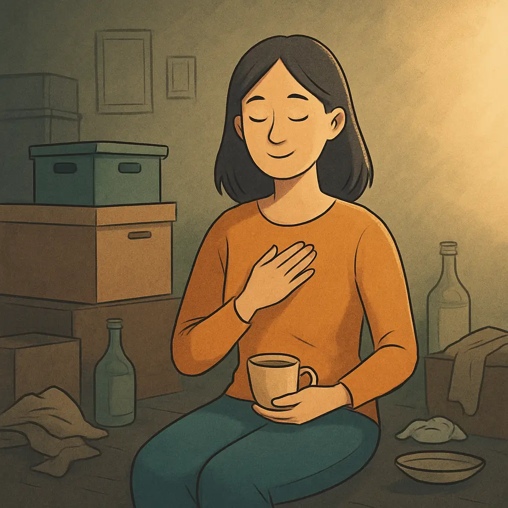 Decluttering a small corner as first step