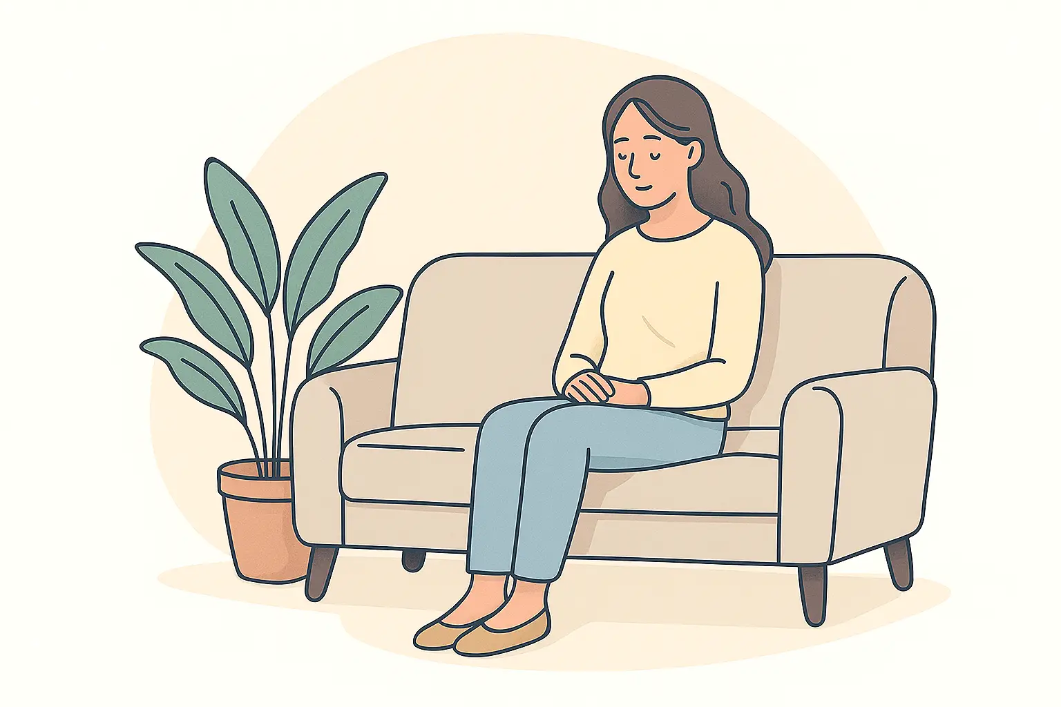 Calm space and emotional support for decluttering